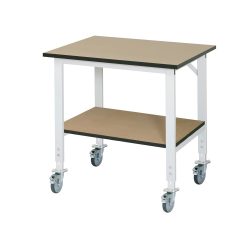 RAU höhenverstellbarer, mobiler Werktisch Serie TOM, HxBxT 910-1.230 x 1.000 x 800 mm, MDF Arbeitsplatte