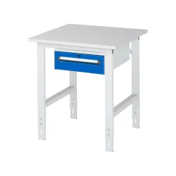 kaiserkraft Arbeitstisch mit Schubladenschrank, Unterbau-Container mit 1 Schublade 150 mm, BxT 750 x 800 mm, M-Platte, Stärke 22 mm