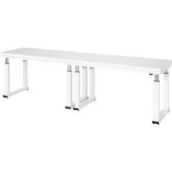 Arbeitstisch, elektrisch höhenverstellbar - Tragkraft 600 kg, Höhe 740 - 1140 mm, Hartlaminatplatte, BxT 3000 x 700 mm RAU