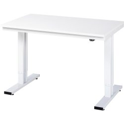 Arbeitstisch, elektrisch höhenverstellbar - Tragkraft 300 kg, Höhe 720 - 1120 mm, ESD-Melaminplatte, BxT 1250 x 800 mm RAU