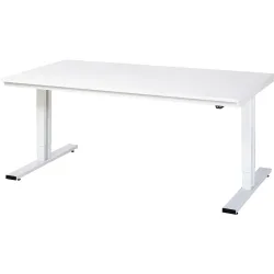Arbeitstisch Serie adlatus 300, Melamin-Platte, B 2000 x T 1000 x H 720 - 1120 mm
