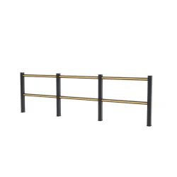 BOPLAN® Rammschutzgeländer Flex Impact® HD Light, schwarz, Innenbereich, HxL 1.145 x 3.750 mm