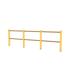 BOPLAN® Rammschutzgeländer Flex Impact® HD Light, gelb, Innenbereich, HxL 1.145 x 3.750 mm