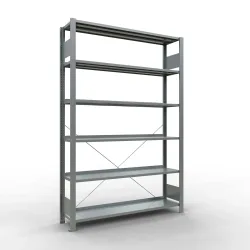 SCHULTE Aktenregal GF, einseitig, mit Endanschlägen, FL 85 kg, HxBxT 2.000 x 1.300 x 300 mm