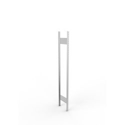 Ständerrahmen für META Fachbodenregal, geclincht, 1 Zwischenraum, HxB 2.000 x 300 mm, verzinkt