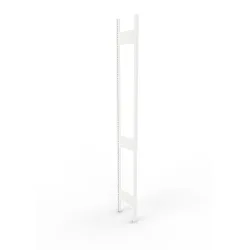 Ständerrahmen für META Fachbodenregal, geclincht, 2 Zwischenräume, HxB 2.500 x 300 mm, RAL 7035 lichtgrau