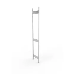 Ständerrahmen für META Fachbodenregal, geclincht, 2 Zwischenräume, HxB 3.000 x 500 mm, verzinkt