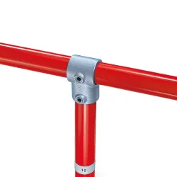 90°-Verbinder, 1 Durchgang, 1 Abgang, Aussen-Ø Rohr 42,4 mm