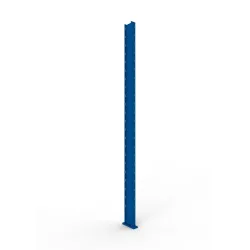 Kragarmständerprofil für META Kragarmregal, mit Anschlussplatte für Multistrong L, RAL 5010 enzianblau, Höhe 2.500 mm