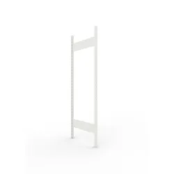 Ständerrahmen für META Fachbodenregal, geclincht, 1 Zwischenraum, HxB 1.850 x 600 mm, RAL 7035 lichtgrau