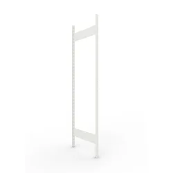 Ständerrahmen für META Fachbodenregal, geclincht, 1 Zwischenraum, HxB 2.200 x 600 mm, RAL 7035 lichtgrau