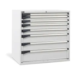 Fami MASTER Schubladenschrank, 8 Schubladen, HxBxT 1.000 x 1.020 x 726 mm, lichtgrau