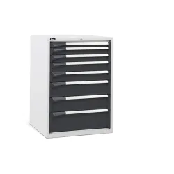 Fami MASTER Schubladenschrank, 8 Schubladen, HxBxT 1.000 x 714 x 726 mm, lichtgrau, anthrazit