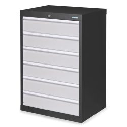 Bedrunka+Hirth Schubladenschrank Profi, Schubladen 6x150 mm, HxBxT 1.019 x 680 x 500 mm, anthrazitgrau/lichtgrau