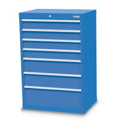 Bedrunka+Hirth Schubladenschrank Profi, Schubladen 4x100 + 2x150 + 1x200 mm, HxBxT 1.019 x 680 x 500 mm, lichtblau/lichtblau