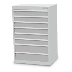 Bedrunka+Hirth Schubladenschrank Profi, Schubladen 6x100 + 2x150 mm, HxBxT 1.019 x 680 x 500 mm, lichtgrau/lichtgrau