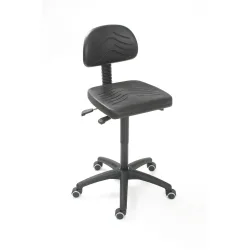 HEMMDAL Arbeitsdrehstuhl Easy Polyurethan, Sitzhöhe 450-650 mm, Kunststoffbasis, Rollen