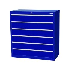 Bedrunka+Hirth Schubladenschrank Profi, Schubladen 6x150 mm, HxBxT 1.019 x 980 x 500 mm, enzianblau/enzianblau