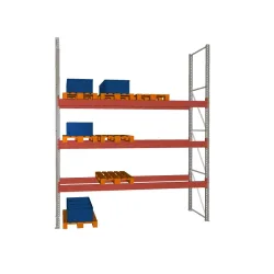 META MULTIPAL Palettenregal Grundfeld, Fachlast 3880 kg, 16 Palettenplätze, HxBxT 4400 x 3800 x 1100 mm