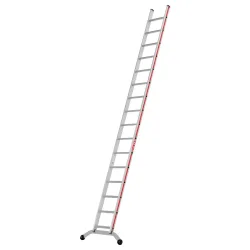 HYMER Stufen-Anlegeleiter, 16 Stufen, Länge 4,22 m