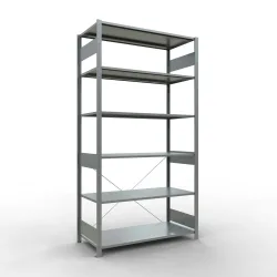 SCHULTE Fachbodenregal verzinkt, Fachlast 150 kg, HxBxT 2.500 x 1.360 x 636 mm