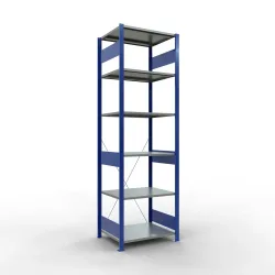 SCHULTE Fachbodenregal enzianblau/verzinkt, Fachlast 150 kg, HxBxT 2.500 x 810 x 636 mm