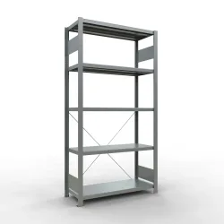 SCHULTE Fachbodenregal verzinkt mit 5 Stahlblechböden, Fachlast 330 kg, HxBxT 2.000 x 1.060 x 436 mm