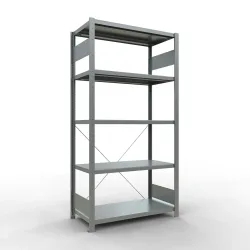 SCHULTE Fachbodenregal verzinkt mit 5 Stahlblechböden, Fachlast 330 kg, HxBxT 2.000 x 1.060 x 536 mm