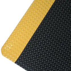Steinbock® Anti-Ermüdungsmatte ErgoSoft Strong, Halbkugelprofil, 2-lagig, BxL 1.200 x 2.000 mm, schwarz/gelb