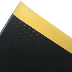 Steinbock® Anti-Ermüdungsmatte ErgoSoft, Rautenmuster, 2-lagig, BxL 1.200 x 1.500 mm, schwarz/gelb