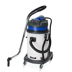 HEMMDAL Industriesauger, nass + trocken, Kunststoffbehälter, 2.000 W, 70 l, Kippfahrgestell, Schiebebügel, Ablass-Schlauch