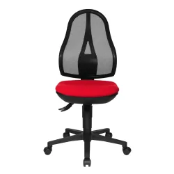 Topstar Open Point SY office swivel chair without armrests, Red, New, Ergonomic chair - ideal for flexible working