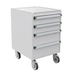 Schubladenblock, fahrbar, elektrisch ableitfähig (ESD), 4 Schubladen Treston