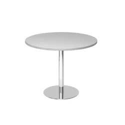 Hammerbacher Besprechungstisch, Gestell verchromt, Ø 1.000 mm, grau