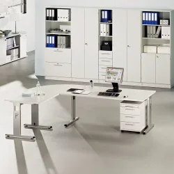 Standcontainer mit Hängeregister Solid, grau