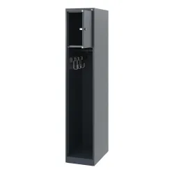 C+P Feuerwehrspind YOUNGSTER, Bodengleiter, 1 Abteil, HxBxT 1.530 x 300 x 500 mm, anthrazitgrau