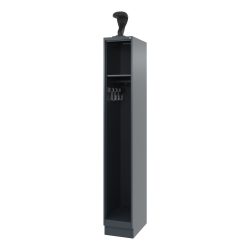 Feuerwehrspind C+P Evolo EXPERT, 1 Abteil, mit Sockel, B 300 x T 500 x H 1950 mm, RAL 7016 Anthrazitgrau/RAL 7016 Anthrazitgrau