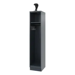 C+P Feuerwehrspind EXPERT, Sockel, 1 Abteil, HxBxT 1.850 x 400 x 500 mm, anthrazitgrau, mit Helmhalter