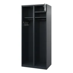 C+P Feuerwehrspind KOMBI Open, Bodengleiter, 1 Abteil, HxBxT 1.850 x 800 x 500 mm, anthrazitgrau