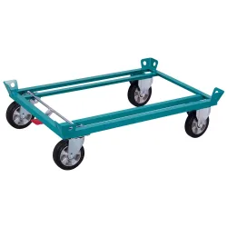 Fahrgestell Ameise®, mit Fangecken, Ladehöhe 280 mm, Elastik-Vollgummi-Bereifung, mit Zentralbremse