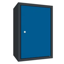 PAVOY Hängeschrank, HxBxT 600 x 400 x 300 mm, Lochrückwand, enzianblau, anthrazitgrau