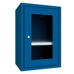 PAVOY Hängeschrank mit Sichtfenster, HxBxT 600 x 400 x 300 mm, enzianblau, enzianblau