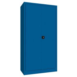 PAVOY Grossraum-Flügeltürschrank, 4 Fachböden, HxBxT 1.950 x 1.000 x 500 mm, enzianblau, enzianblau