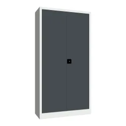 PAVOY Grossraum-Flügeltürschrank, 4 Fachböden, HxBxT 1.950 x 1.000 x 500 mm, anthrazitgrau, lichtgrau