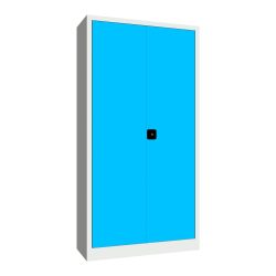 PAVOY Grossraum-Flügeltürschrank, 4 Fachböden, HxBxT 1.950 x 1.000 x 600 mm, lichtblau, lichtgrau