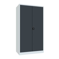 PAVOY Schwerlastschrank Premium mit Mittelwand, 8 Fachböden, anthrazitgrau, lichtgrau