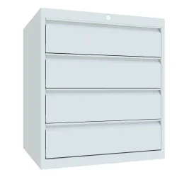 PAVOY Schubladenschrank, Höhe 800 mm, Schubladen 4x175 mm, Breite 715 mm, lichtgrau, lichtgrau
