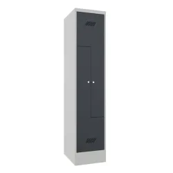 PAVOY Z-Spind, 2 Abteile, HxBxT 1.850 x 400 x 500 mm, anthrazitgrau, lichtgrau