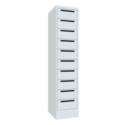 PAVOY Postverteilschrank, 1x 10 Fächer, HxBxT 1.850 x 400 x 500 mm, lichtgrau, lichtgrau
