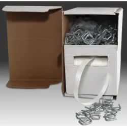 Polyester-Fadenstrukturband MINI-SET-WG50 inkl. Metallklemmen, 16 mm x 200 lfm., weiss